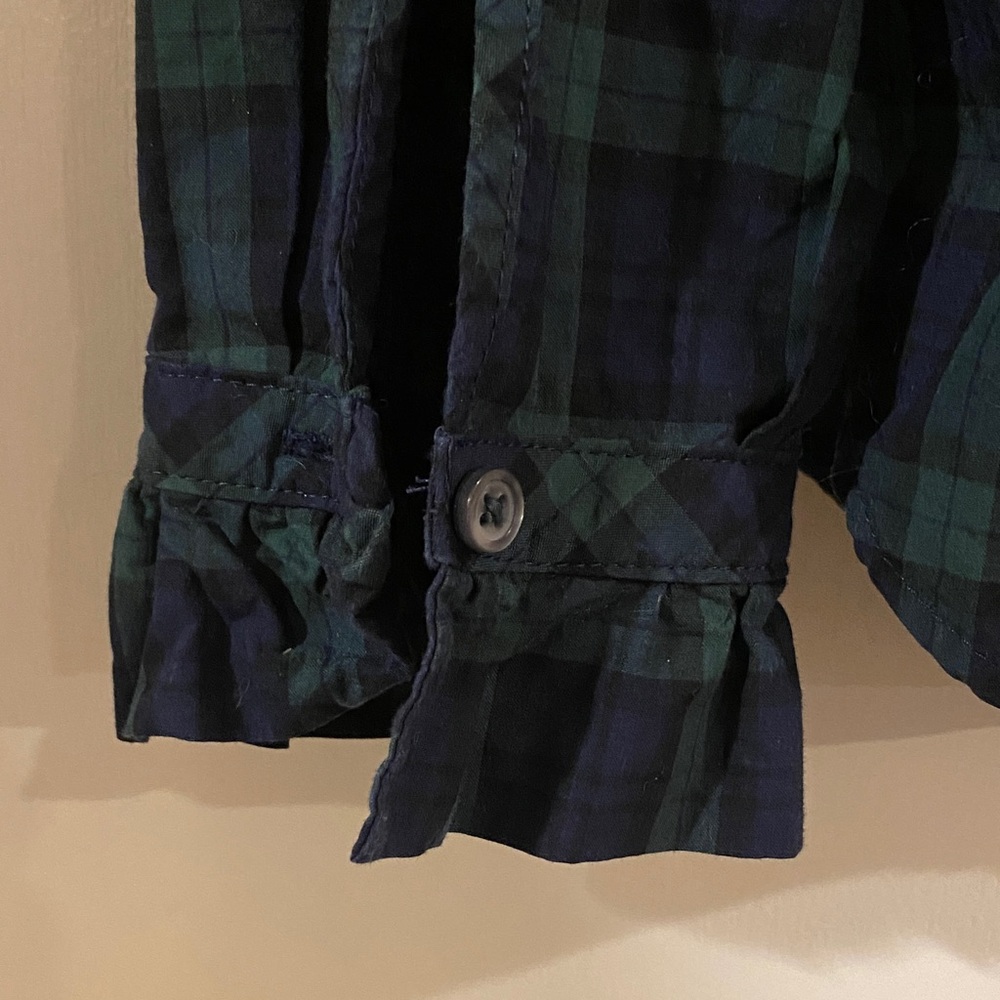 Talbots Plaid Long Sleeve Blouse - Picture 4 of 9